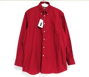 定価2.8万 新品 INDIVIDUALIZED SHIRTS オーバーサイズ ポプリン BD シャツ 14 1/2 レッド アメリカ製 インディビジュアライズドシャツ