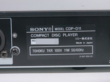 ■ SONY 業務用 CDプレーヤー CDP-D11 リモコン付■ IM202 _画像9