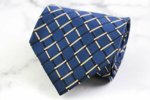  Gherardini бренд галстук в клетку .. рисунок шелк мужской темно-синий GHERARDINI