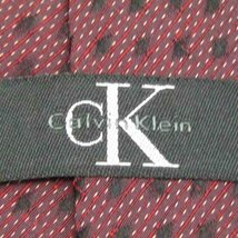 カルバンクライン ブランドネクタイ ストライプ柄 ドット シルク 日本製 メンズ ブラウン Calvin klein_画像4