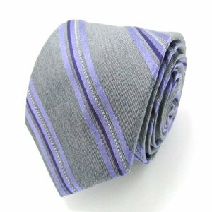  Donna Karan бренд галстук полоса рисунок шелк мужской серый Donna Karan