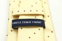 シンプルフレーズクラバット ブランド ネクタイ ドット柄 メンズ イエロー SIMPLE PHRASE CRAVAT_画像4