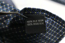 タイラック ブランド ネクタイ チェック柄 格子柄 ドット シルク 日本製 メンズ グレー Tie Rack_画像5