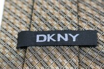 ダナキャラン ブランド ネクタイ チェック柄 格子柄 シルク メンズ ブラウン DKNY_画像4