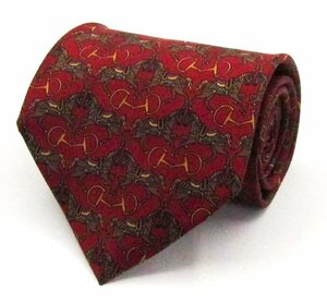  Gherardini бренд галстук широкий галстук лошадь рисунок сбруя узор шелк мужской красный GHERARDINI