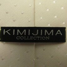 キミジマ ブランド ネクタイ ドット 小紋柄 シルク 日本製 メンズ オフホワイト KIMIJIMA PARIS TOKYO_画像4