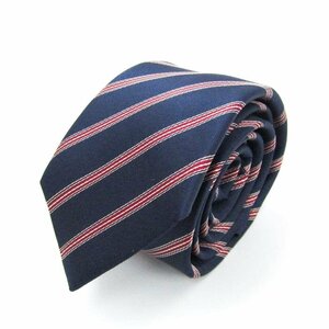  Person's бренд галстук полоса рисунок шелк мужской темно-синий PERSONS