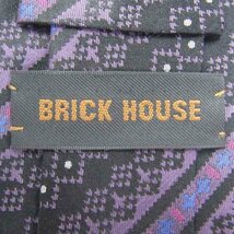 ブリックハウス ブランド ネクタイ シルク ストライプ柄 東京シャツ ドット柄 メンズ ブラック BRICK HOUSE_画像4