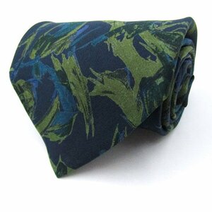 Lenoma Brand Tie Silk Total Pattern Men's Navy Renoma