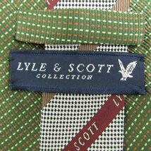 ライルアンドスコット ブランド ネクタイ シルク 点線 ドット柄 メンズ グリーン LYLE&SCOTT_画像4