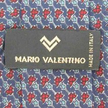 マリオヴァレンティノ ブランド ネクタイ シルク 小紋柄 花柄 メンズ ネイビー MARIO VALENTINO_画像4