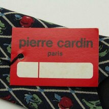 ピエールカルダン ブランド ネクタイ シルク フルーツ柄 未使用タグ付 メンズ ネイビー Pierre Cardin_画像6