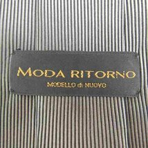 モダリトルノ ブランドネクタイ 縦ストライプ柄 シルク 日本製 メンズ グレー MODA RITORNO_画像4