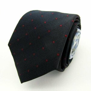  Person's brand necktie silk cotton dot pattern check pattern men's navy PERSON'S FOR MEN