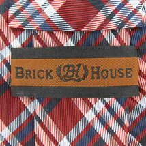 ブリックハウス ブランドネクタイ チェック柄 格子柄 シルク メンズ ワインレッド BRICK HOUSE_画像4