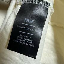 【人気】HUF 半袖　Tシャツ バックプリントあり　クリーム色　XL スケーター　ハフ_画像10