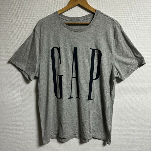 【人気】GAP デカロゴ　半袖Tシャツ グレー　XL ビックサイズ　ゆったり