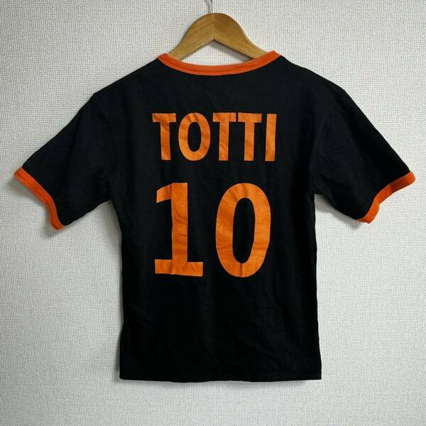 【古着】roma totti 10 トッティ　半袖Tシャツ　ブラック　セリエA レア　サッカー