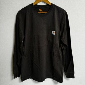 【古着】定番　carhartt カーハート　k126 長袖　ブラウン　sサイズ　オリジナルフィット