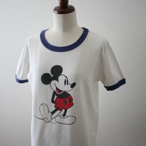 【BEAMS TOKYO Disney SEA】Tシャツ リンガー 半袖カットソー ミッキーマウス USED XSサイズの画像6