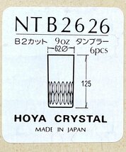 新品 未使用 HOYA CRYSTAL ホヤ クリスタル タンブラーグラス カットグラス ビールグラス 酒器 6客セット 6個セット_画像6