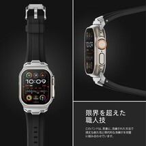 [Suitisbest] コンパチブル Apple Watch Ultra バンド 49mm 45mm 44mm 42mm Apple watch シリコンベルト 通気 防水 耐衝撃 _画像4