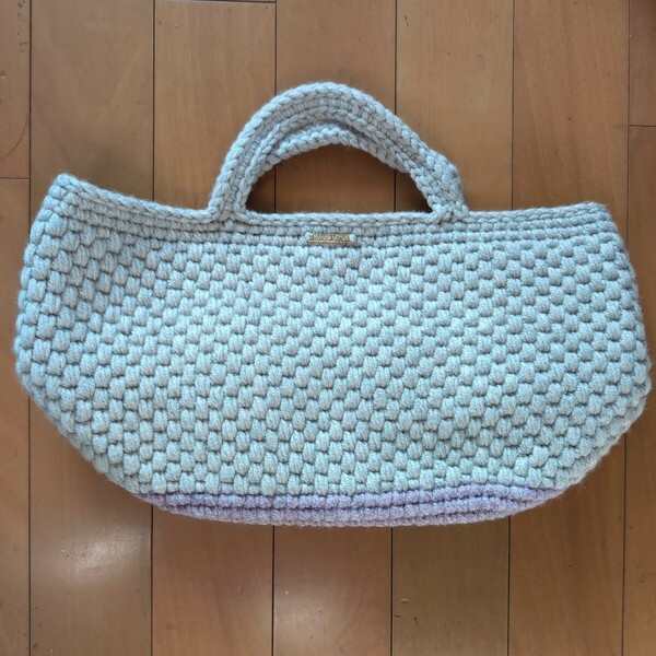 【未使用】毛糸バッグ ニットバッグ 手編み ハンドメイド バッグ