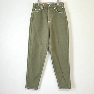 新品タグ付◎★Levi's Redリーバイス レッド★ハイ ルーズ テーパード パンツ ボトムス ストレッチ カジュアル オリーブ メンズ W26/DD7687