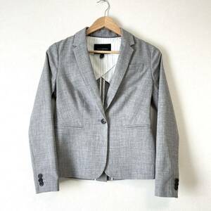 定番◎★BANANA REPUBLIC バナナリパブリック★テーラード ジャケット 上着 アウター ビジネス オフィス グレー レディース サイズO/DD7823