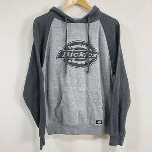 カジュアル◎★Dickies ディッキーズ★ラグラン プル パーカー フーディー スウェット トップス ストリート アメカジ モノトーン グレー S