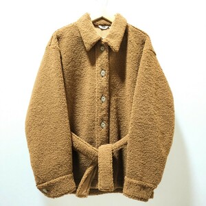 大人気◎★UNIQLO U ユニクロ ユー★ボア ショート コート ジャケット ハンティング フリース もこもこ ベルト レディース S/ZZ7873