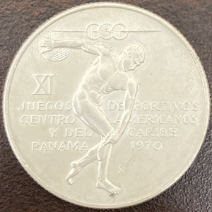 1970 PANAMA 5BALBOAS 銀貨 パナマ 5バルボア silver オリンピック 五輪 記念硬貨 硬貨 外貨 コイン メダル アンティーク コレクション