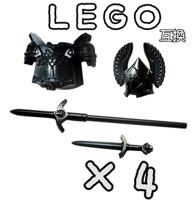 中世ヨーロッパ　漆黒のブラックナイト　LEGO互換　匿名配送　レゴ武器　モンハン　インテリア　送料無料　ファンタジー　騎士　お城　