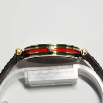 グッチ GUCCI チェリーライン 革ベルト メンズ 腕時計 外箱 内箱 C318 中古_画像5