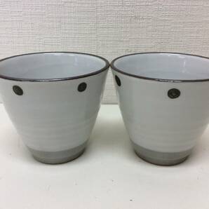 ■9801 KURIHARA HARUMI 洋食器 栗原はるみ 水玉 ペア カップ お皿 ホワイト系 食器 箱有の画像3