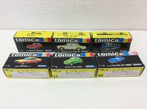 ■1766　tomica トミカ 6個 黒箱 スカイライン/クラウンタクシー/デラックス/スバル/ふそう東名高速バス/フェアレディ おもちゃ ミニカー