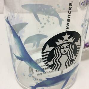 ■3917 Starbucks スターバックス グラスマグ ビーズハンドル クジラ スタバ マグカップ 食器 グッズの画像10