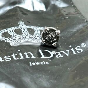 ジャスティンデイビス　CROWN STUD ピアス　片耳　シルバー　ユニセックス　クラウン　スタッズ　王冠　美品　シルバー