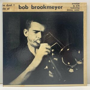 良好!! 10インチ NYC 完全オリジナル BOB BROOKMEYER Featuring JIMMY RANEY The Dual Role Of ('55 Prestige 214) エラージャケット