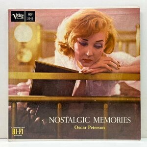 US MONO 深溝 初期VERVEリム OSCAR PETERSON Nostalgic Memories 艶っぽいヴォーカルも披露♪ w/ Barney Kessel, Herb Ellis, Ray Brown