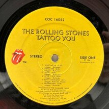 USオリジナル 初版 COC規格 ROLLING STONES Tattoo You 刺青の男 LP 両面 マシンMASTERDISK, 手書きRL刻印 Ludwig Hot Mix 高音質 米 原盤_画像3