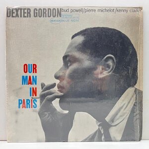 シュリンク良好!! VANGELDER刻印 米プレス DEXTER GORDON Our Man In Paris (Blue Note BST 84146) US Early 70s 音符 BUD POWELLとの再開