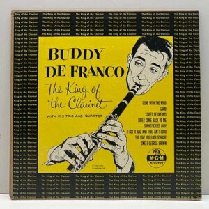 レアな良好品!! 10インチ USオリジナル BUDDY DeFRANCO King Of The Clarinet ('52 MGM E-177) w/ Kenny Drew, Jimmy Raney, Art Blakey