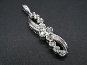 【395】SILVER シルバー ダイヤモンド ネックレストップ ペンダントトップ TIA