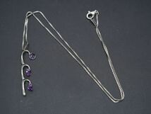 【537】アメジスト SILVER シルバー 925 ネックレス アクセサリー 長さ約40cm TIA_画像6