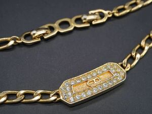 【802】Christian Dior クリスチャンディオール ネックレス アクセサリー 長さ約40cm TIA