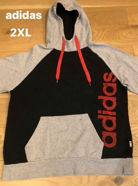 アディダスパーカー　2XL 中古　 adidas パーカー　大人　