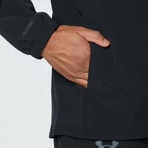 UNDER ARMOUR■アンダーアーマー〔M〕UAストーム ウィンドジャケット パンツ 上下セット 軽量・撥水 ブラック 黒 24'春モデル 正規品の画像4