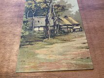 VV-1586 ■送料込■ 風景 景色 建物 樹 道 絵 画 筆 絵画 美術品 アンティーク レトロ 風景画 窓の灯 絵葉書 古葉書 写真 古写真/くNAら_画像4