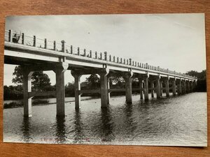 VV-1685 ■送料込■ 岩手県 奥州市 羽田村 小柳橋 橋 川 河川 レトロ 風景 景色 羽田町 アンティーク 絵葉書 古葉書 写真 古写真/くNAら